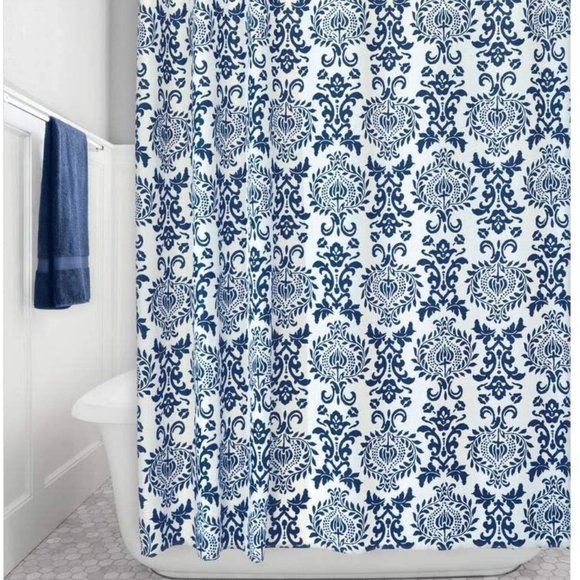 Other - mDesign Long Damask Print Shower Curtain 72" x 84"